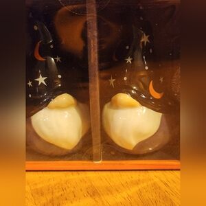 Gnome Halloween Ceramic Salt and Pepper Shakers